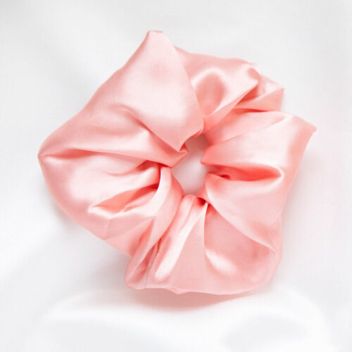 Shell Pink Silk Hair Ribbon Pony Scarf Tie -  Hong Kong