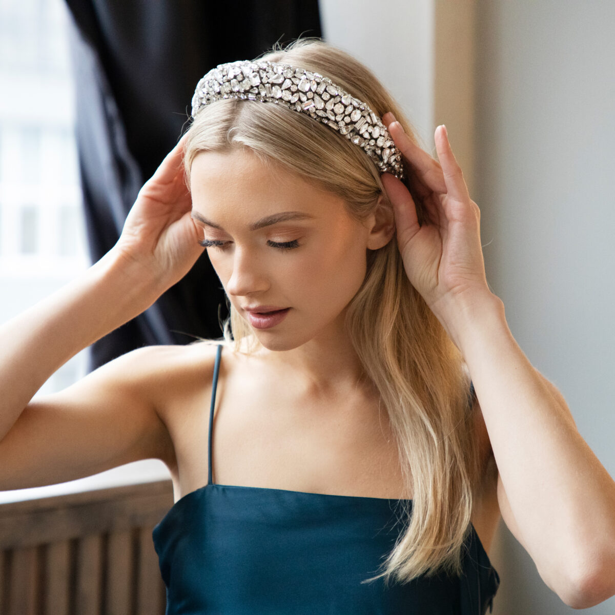 Silver headband discount